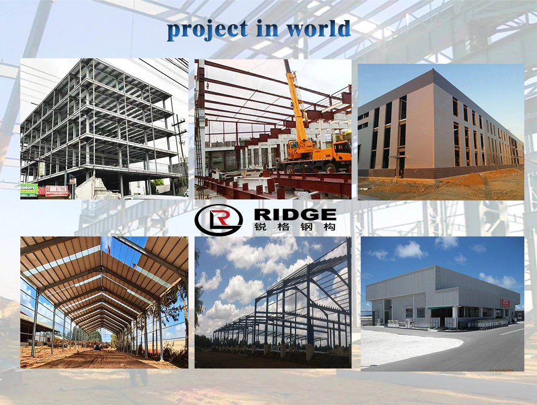 Portal Frame Steel Structure Building Construction for Prefabricated Commercial Warehouse /Industrial Fabricated Workshop /Prefab Office/Farm Metal Shed