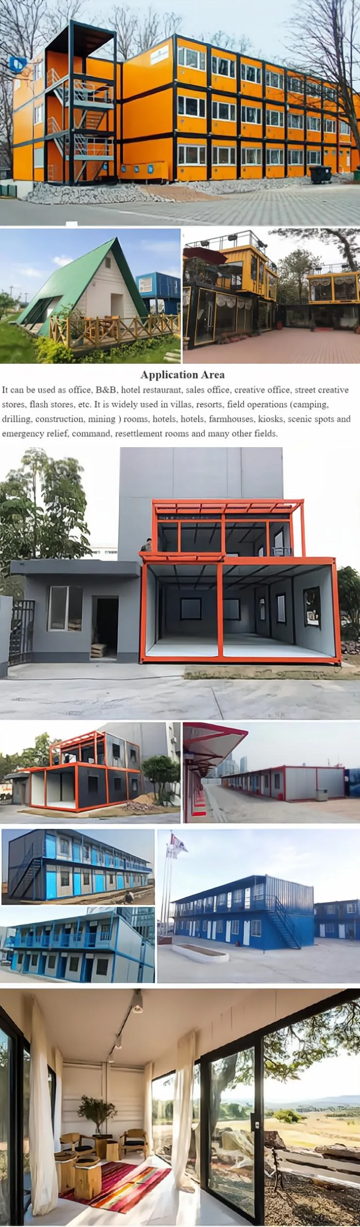 Professional 2 Floor Modern Designed Prefabricated Mobile Modular Homes Prefab Container House with Decoration