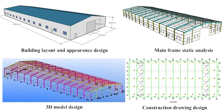 Prefabricated Customized Prefab Steel Structure Fast Assembly Hall for Warehouse Workshop Hangar Garage Aircraft