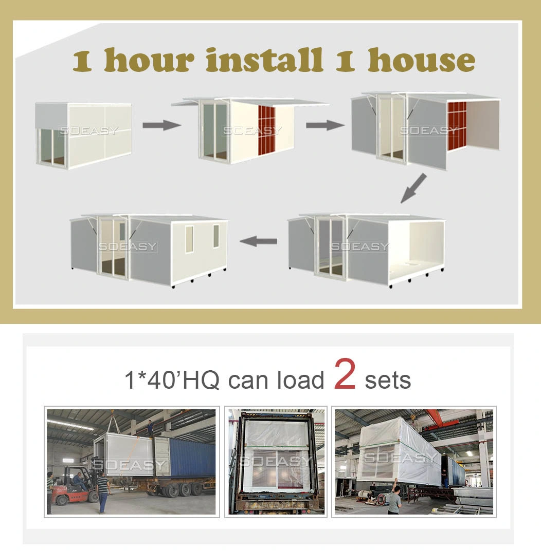 Temporary Offices Portable Prefabricated Homes Shipping Container House Prefab Home Tiny Expanding House Portable Mobile House Expandable Container House