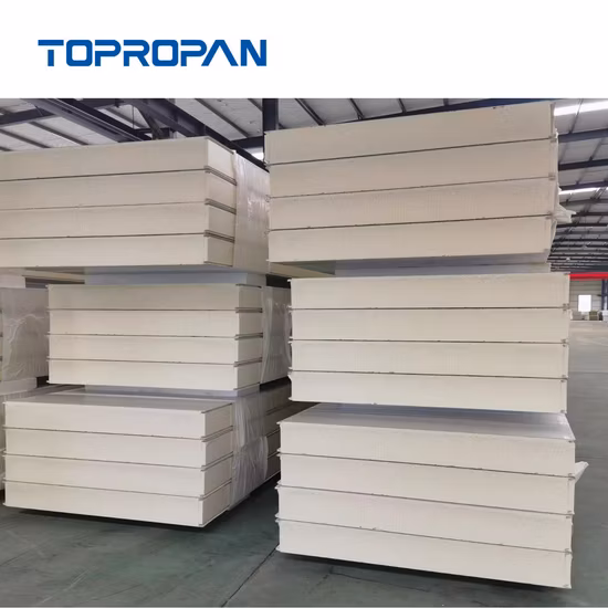 Placas de telhado de parede isoladas com preço de fábrica EPS/PU/PIR/lã de rocha/poliuretano/lã de vidro painéis sanduíche à prova d'água para construção de oficina de armazém de aço