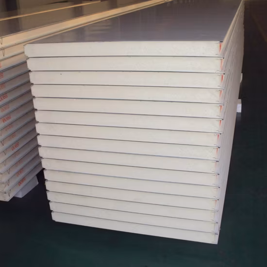 Painel de sanduíche de parede e telhado isolado de poliuretano PU com certificação GMP de alta qualidade para projeto de sala limpa